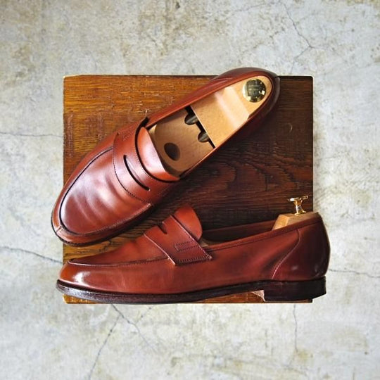 極上★クロケット&ジョーンズ 7E【★ポールスミス コレクション別注/Paul Smith】コインローファー/アンライニング/Crockett&Jones★c849