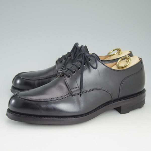 極美品★クロケット&ジョーンズ 6.5E【★リッジウェイソール仕様】WEXFORD/371ラスト/黒/カーフ/Uチップ/Crockett&Jones★c850
