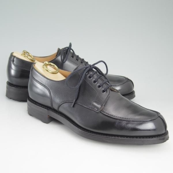 極美品★クロケット&ジョーンズ 6.5E【★リッジウェイソール仕様】WEXFORD/371ラスト/黒/カーフ/Uチップ/Crockett&Jones★c850