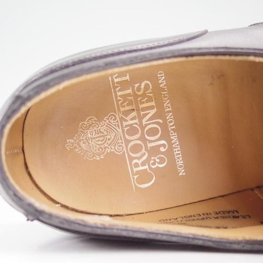 極美品★クロケット&ジョーンズ 6.5E【★リッジウェイソール仕様】WEXFORD/371ラスト/黒/カーフ/Uチップ/Crockett&Jones★c850