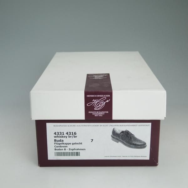 新品★(独)ハインリッヒ・ディンケラッカー SIZE 7【★定価￥156,600-/ウイスキーコードバン仕様】BUDA/ブダ/Heinrich Dinkelacker★c855