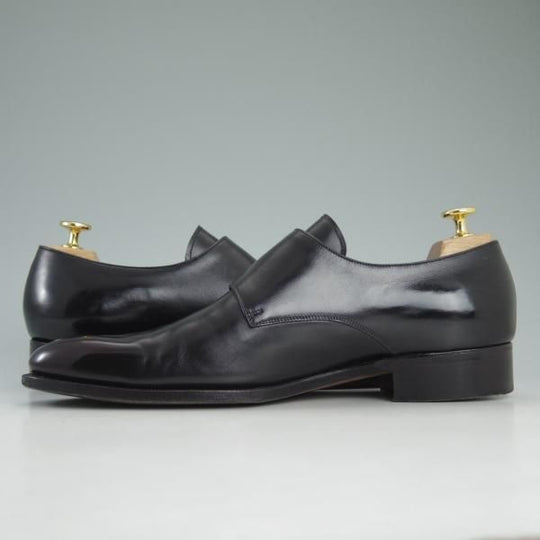 美品★(伊)ジンターラ SIZE 41【★ダブルモンク/パティーヌ】カーフ/黒系/ZINTALA/シルバノ・ラッタンジ/Lattanzi★c859