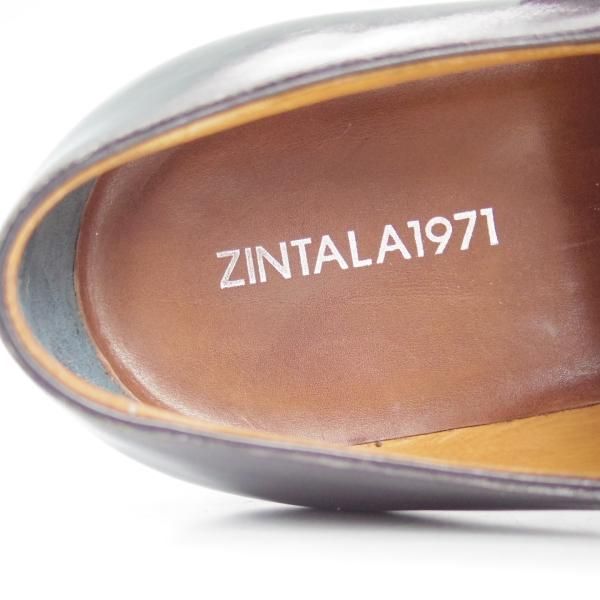 美品☆(伊)ジンターラ SIZE 41【☆ダブルモンク/パティーヌ】カーフ/黒