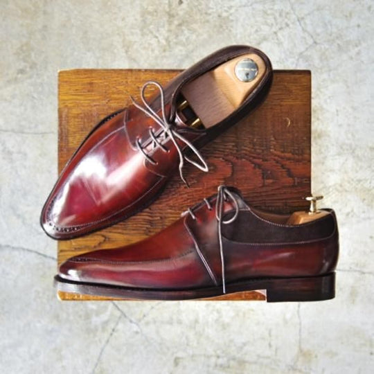 極美品★(伊)旧メッカリエロ UK6程度【定価￥156,450-★ハンドソーンウェルテッド製法】ダービーシューズ/MECCARIELLO★c860