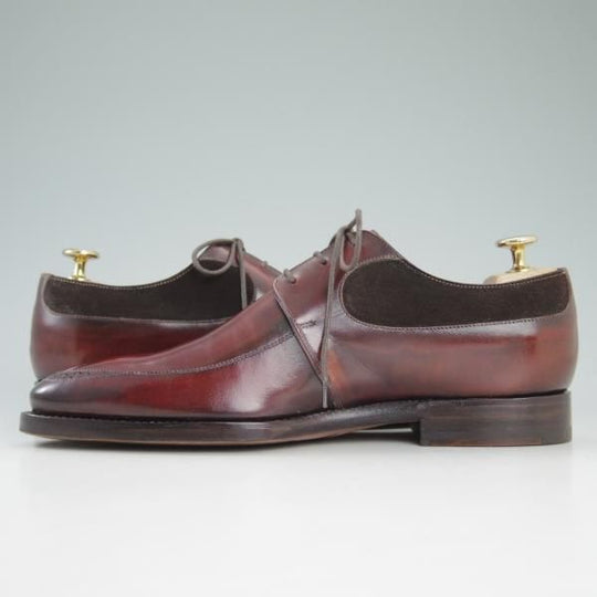 極美品★(伊)旧メッカリエロ UK6程度【定価￥156,450-★ハンドソーンウェルテッド製法】ダービーシューズ/MECCARIELLO★c860