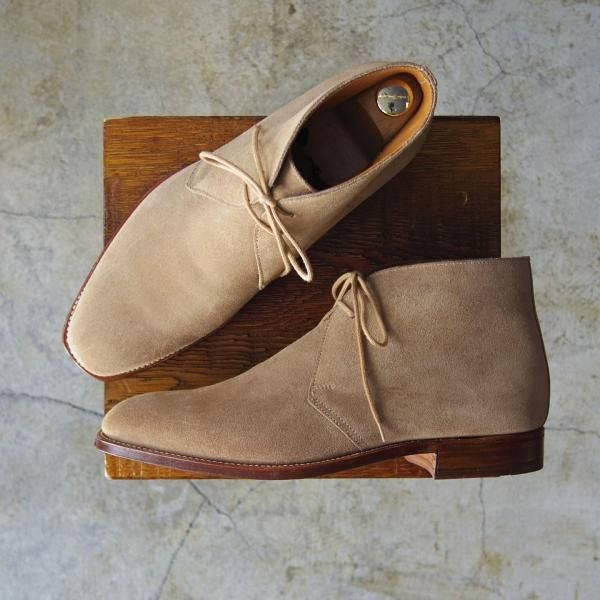 極美品★クロケット&ジョーンズ 7.5E【★バーニーズ ニューヨーク別注/WOBURN】324ラスト/チャッカブーツ/BARNEYS/Crockett&Jones★c866