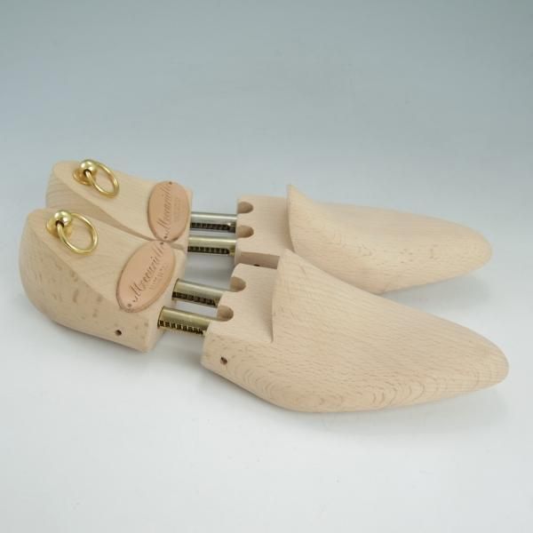 美品★(伊)メッカリエロ UK6程度【貴重★旧時代の純正シューツリー】木製シューキーパー/men's/メンズ/MECCARIELLO★c870