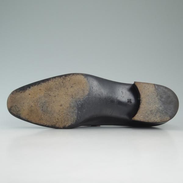 極上★(伊)アルティオリ SIZE 9.5【定価15万円以上★センターエラスティック】黒/スリッポン/カーフ/ARTIOLI★c882