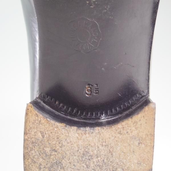 極上★(伊)アルティオリ SIZE 9.5【定価15万円以上★センターエラスティック】黒/スリッポン/カーフ/ARTIOLI★c882
