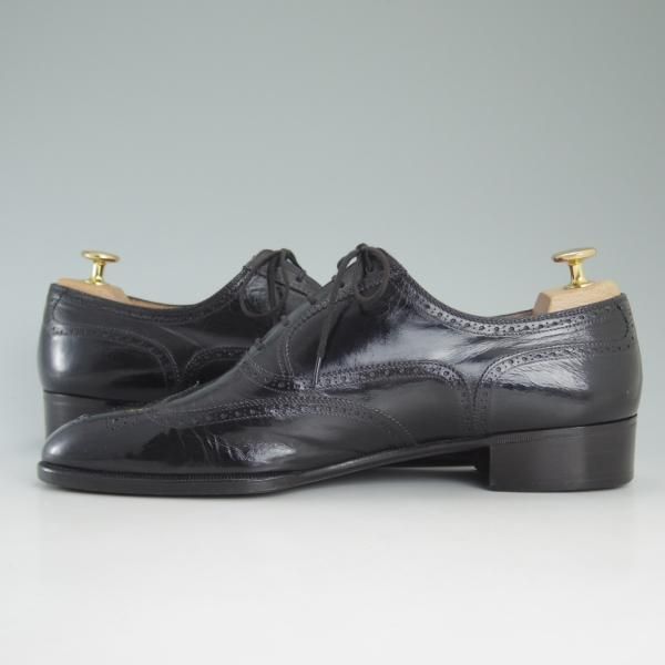 極上★(伊)アルティオリ SIZE 9.5【定価15万円以上★フルブローグ】黒/ウイングチップ/カーフ/ARTIOLI★c883