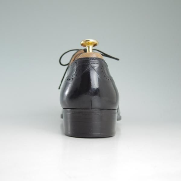 極上★(伊)アルティオリ SIZE 9.5【定価15万円以上★フルブローグ】黒/ウイングチップ/カーフ/ARTIOLI★c883