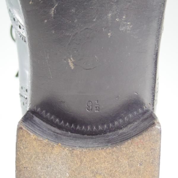 極上★(伊)アルティオリ SIZE 9.5【定価15万円以上★フルブローグ】黒/ウイングチップ/カーフ/ARTIOLI★c883