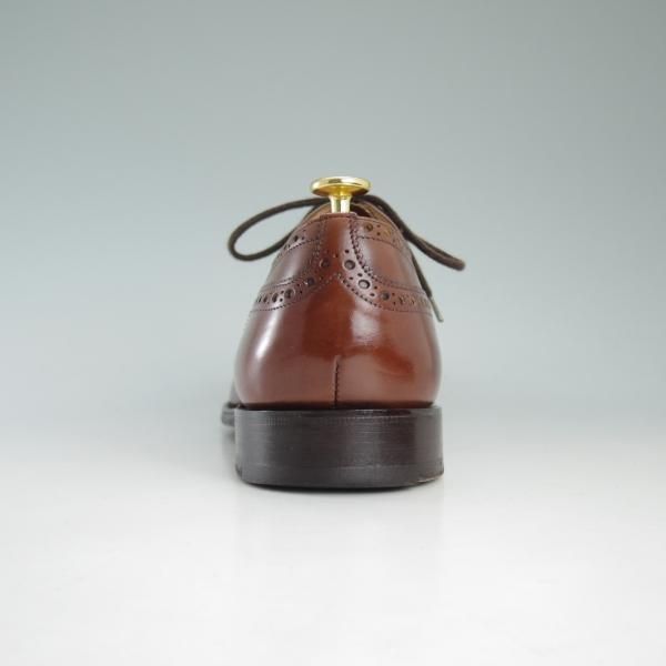 美品★チャーチ 80F/UK8【★ディプロマット/DIPLOMAT/4都市ロゴ】ネバダカーフ/WALNUT/ウォルナット/茶/セミブローグ/Church's★c884