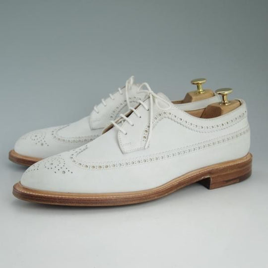★クロケット&ジョーンズ UK8.5/US9D【貴重★ブルックスブラザーズ/ブラックフリース別注】ロングウイング/ヌバック/Crockett&Jones★c886