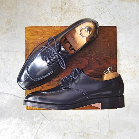 極美品★ジョンロブ 6D【高額★スキンステッチ仕様/8896ラスト/BORDER】ボーダー/黒/Uチップ/カーフ/JOHN LOBB★c887