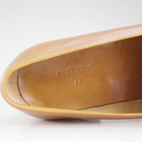 美品★ジョンロブ 6E【定価20万円程度★スキンステッチ仕様/ASHLEY/アシュレイ】4596ラスト/薄茶/コインローファー/JOHN LOBB★c888