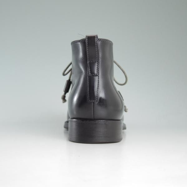 極上★(伊)ステファノビ製 SIZE 40【高額★スキンステッチ仕様/ロエベ別注/LOEWE】カーフ/黒/メンズ/靴/STEFANOBI★c890