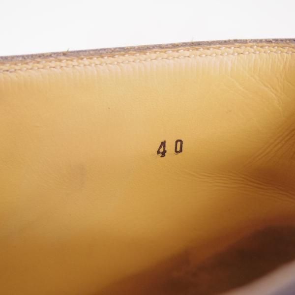 極上★(伊)ステファノビ製 SIZE 40【高額★スキンステッチ仕様/ロエベ別注/LOEWE】カーフ/黒/メンズ/靴/STEFANOBI★c890