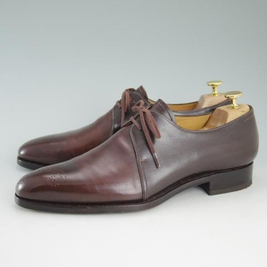 極上★42ndロイヤルハイランド SIZE 7.5【高級★EXCLUSIVE ライン/プレーントゥ】茶/ex808/カーフ/42ND ROYAL HIGHLAND★c892