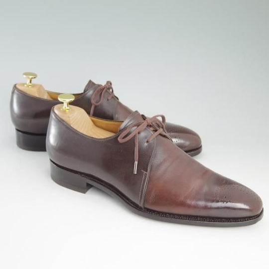 極上★42ndロイヤルハイランド SIZE 7.5【高級★EXCLUSIVE ライン/プレーントゥ】茶/ex808/カーフ/42ND ROYAL HIGHLAND★c892