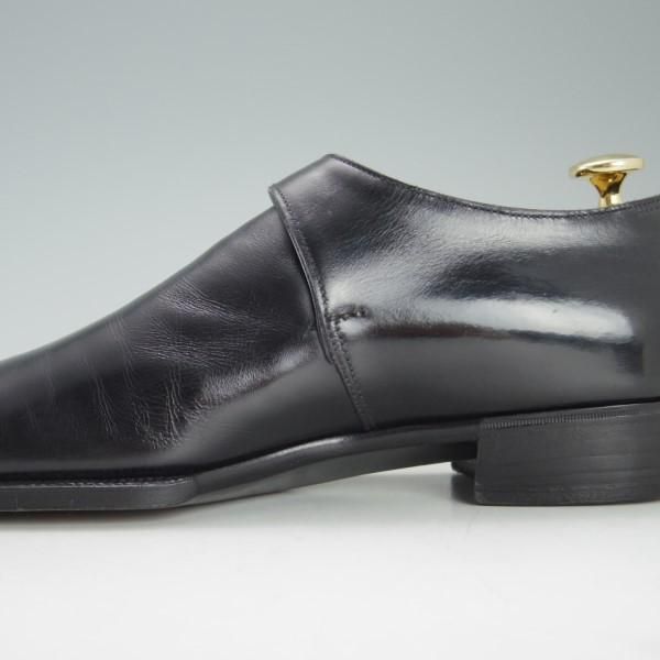 ★(英)ガジアーノ&ガーリング UK5.5程度【高級★ビスポーク商品】モンクストラップ/カーフ/黒/GAZIANO&GIRLING★c905