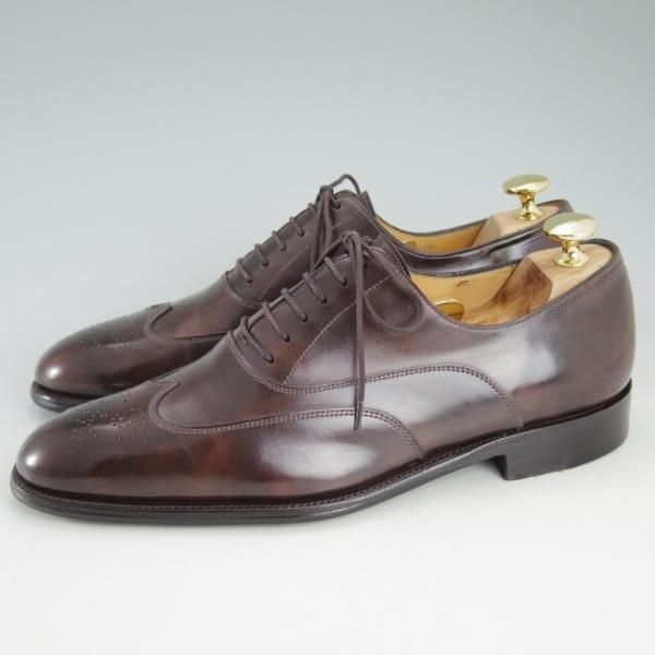極美品★ジョンロブ製 SIZE 39/UK5.5程度【貴重★エルメス別注/HERMES】H103/フルブローグ/ミュージアムカーフ/JOHN LOBB★c907