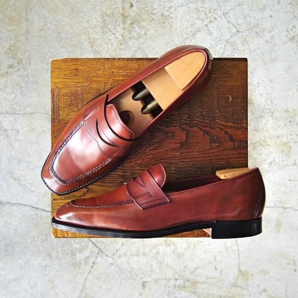 ★ジョンロブ 6E【高額★スキンステッチ仕様/ASHLEY/アシュレイ】4596ラスト/コインローファー/JOHN LOBB★c908