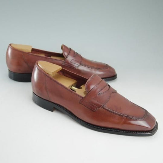 ★ジョンロブ 6E【高額★スキンステッチ仕様/ASHLEY/アシュレイ】4596ラスト/コインローファー/JOHN LOBB★c908