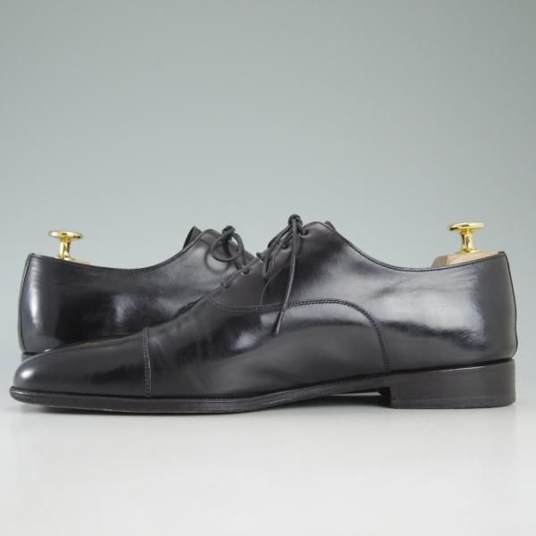 極上★(伊)タニノクリスチー SIZE 7.5【定価17万円程度★最後期のストレートチップ】136215/カーフ/黒/TANINO CRISCI★c909