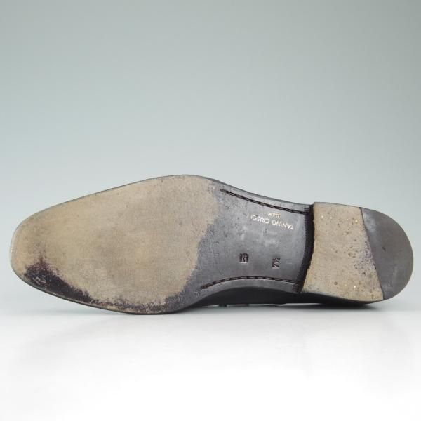 極上★(伊)タニノクリスチー SIZE 7.5【定価17万円程度★最後期のストレートチップ】136215/カーフ/黒/TANINO CRISCI★c909