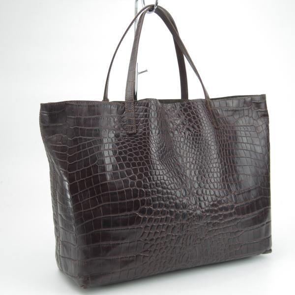 美品★フェリージ/Felisi【定価7.5万円★トートバッグ/11-91】レザー/クロコ型押し/トート バッグ/メンズ&レディース/ビジネス★N5235