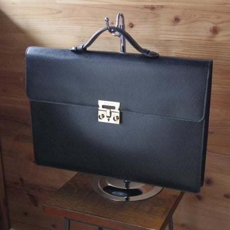 ほぼ未使用★(伊)サルヴァトーレ・フェラガモ/Ferragamo【★レザー ブリーフケース】黒/メンズ ビジネス バッグ/Salvatore★N5237