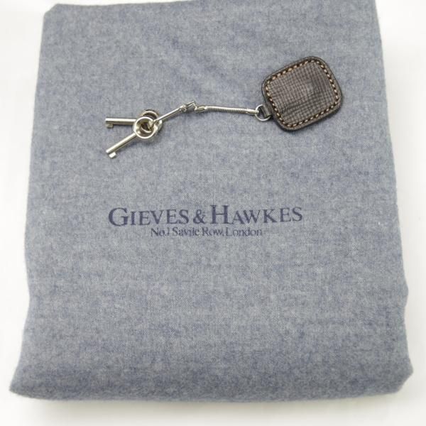 ほぼ未使用★(英)GIEVES&HAWKES/ギーブス&ホークス【★鞄】ダレスバッグ/レザー/黒/メンズ ビジネス バッグ★N5240