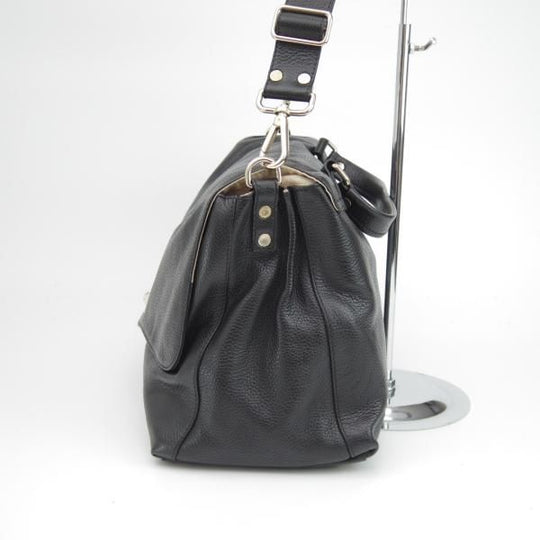 美品★(伊)ザネラート/ZANELLATO【★ポスティーナ L】マルカプント/ショルダー バッグ/メンズ&レディース/黒★a0N5242