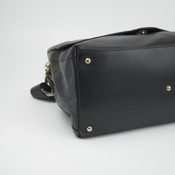 美品★(伊)ザネラート/ZANELLATO【★ポスティーナ L】マルカプント/ショルダー バッグ/メンズ&レディース/黒★a0N5242