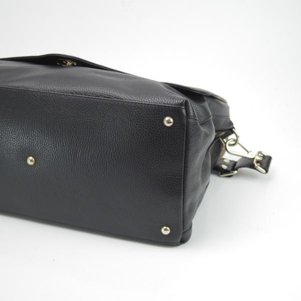 美品★(伊)ザネラート/ZANELLATO【★ポスティーナ L】マルカプント/ショルダー バッグ/メンズ&レディース/黒★a0N5242
