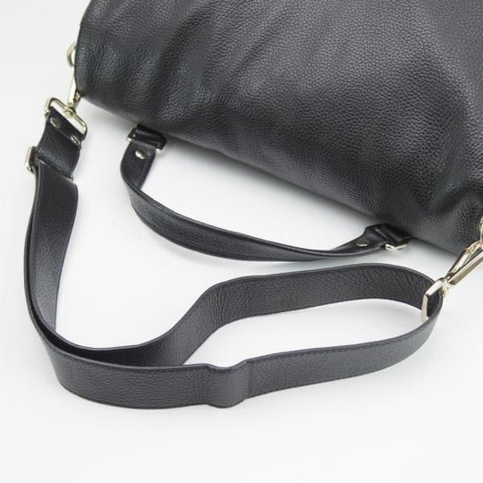 美品★(伊)ザネラート/ZANELLATO【★ポスティーナ L】マルカプント/ショルダー バッグ/メンズ&レディース/黒★a0N5242