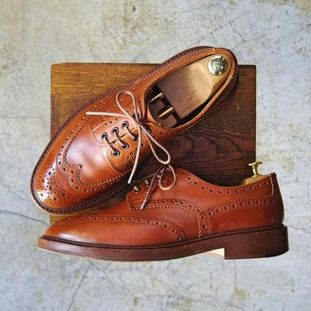 極上★トリッカーズ SIZE 9【★マロンアンティーク/BOURTON/バートン】5633/カントリー/茶/カーフ/短靴/Tricker's★c910
