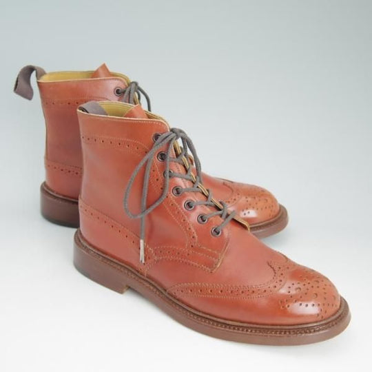 極美品★トリッカーズ(レディース) SIZE 5【★カントリーブーツ/L2508】ブーツ/モールトン/カーフ/モカシンブラウン/Tricker's★c911