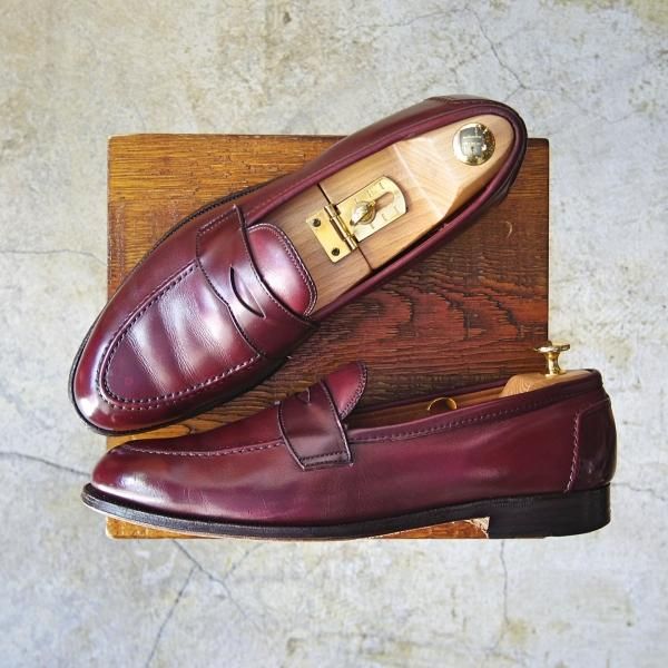 極上★オールデン 11C【★ブルックスブラザーズ別注/BROOKS BROTHERS】コインローファー/バーガンディー/カーフ/Alden★c915
