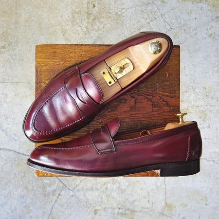 極上★オールデン 11C【★ブルックスブラザーズ別注/BROOKS BROTHERS】コインローファー/バーガンディー/カーフ/Alden★c915