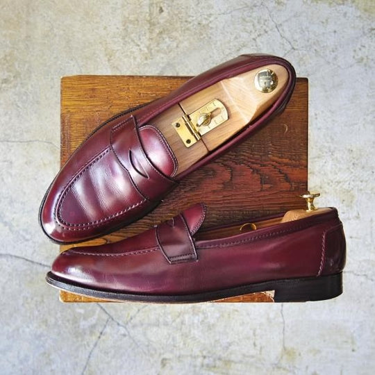 極上★オールデン 11C【★ブルックスブラザーズ別注/BROOKS BROTHERS】コインローファー/バーガンディー/カーフ/Alden★c915