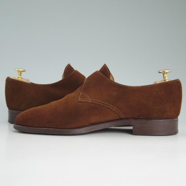★クロケット&ジョーンズ 6.5E【★ロイドフットウェア別注/Lloyd Footwear】297ラスト/茶/スエード/モンクストラップ/Crockett&Jones★c918