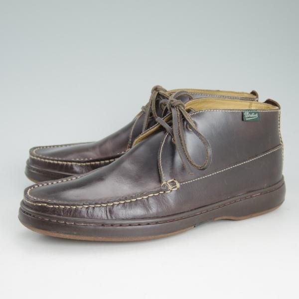 美品★パラブーツ SIZE 5.5【★チャッカブーツ/オイルドレザー】濃茶/モカシン/チャッカ/Uチップ/カーフ/メンズ/Paraboot★c920