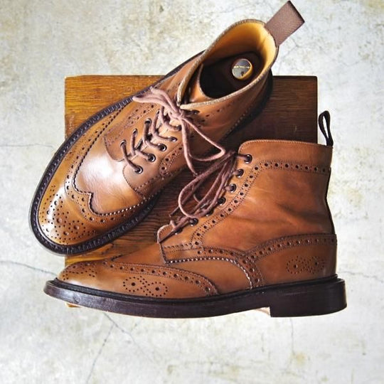 極上★トリッカーズ SIZE 8【★ポールスミス別注/カントリーブーツ/M6178】Paul Smith/茶/カーフ/ブーツ/Tricker's★c923
