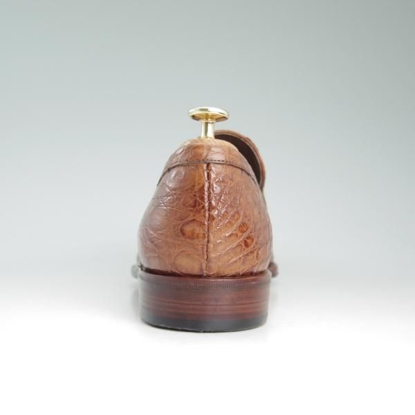 極美品★(スペイン製)CARMINA/カルミナ SIZE 9【定価15万円以上★クロコ仕様/トレーディングポスト別注】ローファー/Trading Post★c928