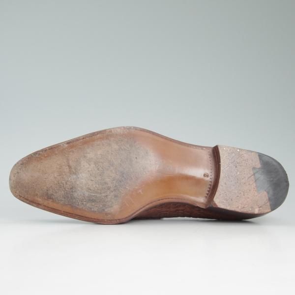 極美品★(スペイン製)CARMINA/カルミナ SIZE 9【定価15万円以上★クロコ仕様/トレーディングポスト別注】ローファー/Trading Post★c928