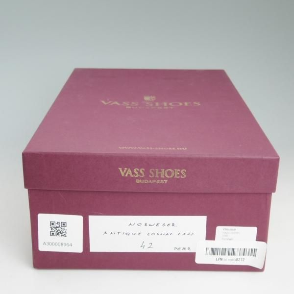 新品★(東欧)VASS/ヴォーシュ SIZE 42【ハンガリー製★NORWEGER/PETERラスト】ピーターラスト/カーフ/Uチップ/茶/メンズ★c931