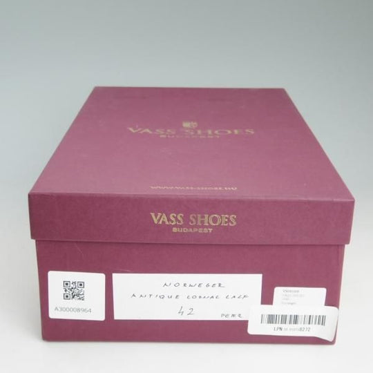 新品★(東欧)VASS/ヴォーシュ SIZE 42【ハンガリー製★NORWEGER/PETERラスト】ピーターラスト/カーフ/Uチップ/茶/メンズ★c931