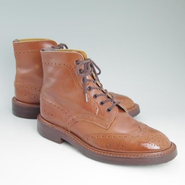 極上★トリッカーズ SIZE 8【★(英)ポールスミス別注/Paul Smith】カントリーブーツ/6178/茶/カーフ/Tricker's★c936